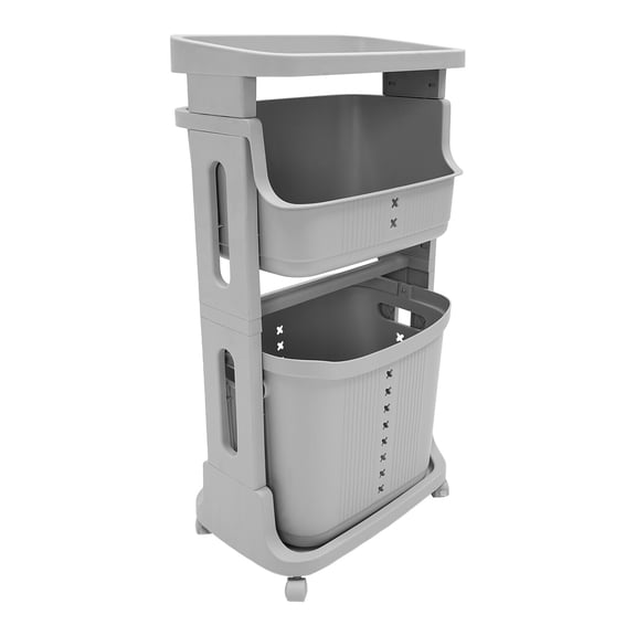 3-Tier Laundry Baskets Rolling Storage Cart Laundry Hampers Rolling Laundry Cart