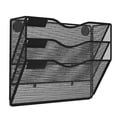 thumbnail image 1 of 3 Tier Magnetic File Holder No Drilling No Mounting Magazine Organizer Cabinets Mail Folder for Refrigerator Office, 1 of 5