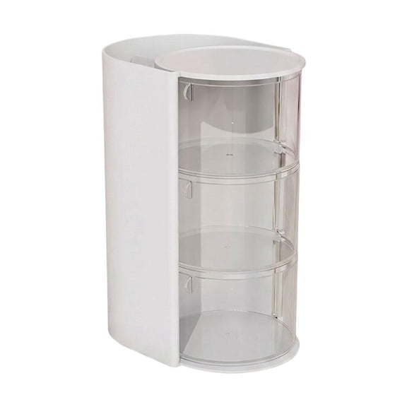 3-Tier Makeup Organizer with Drawers, Compact Vanity Storage Rack for Cotton Pads, Lipsticks & Brushes, Space-Saving Desktop Holder for College Dorm, Apartment & Bathroom Cabinet, 13 x 10 x 12 cm