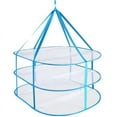 thumbnail image 1 of 3-Tier Mesh Clothes Hanging Dryer, Foldable Sweater Drying Rack, 1 of 8