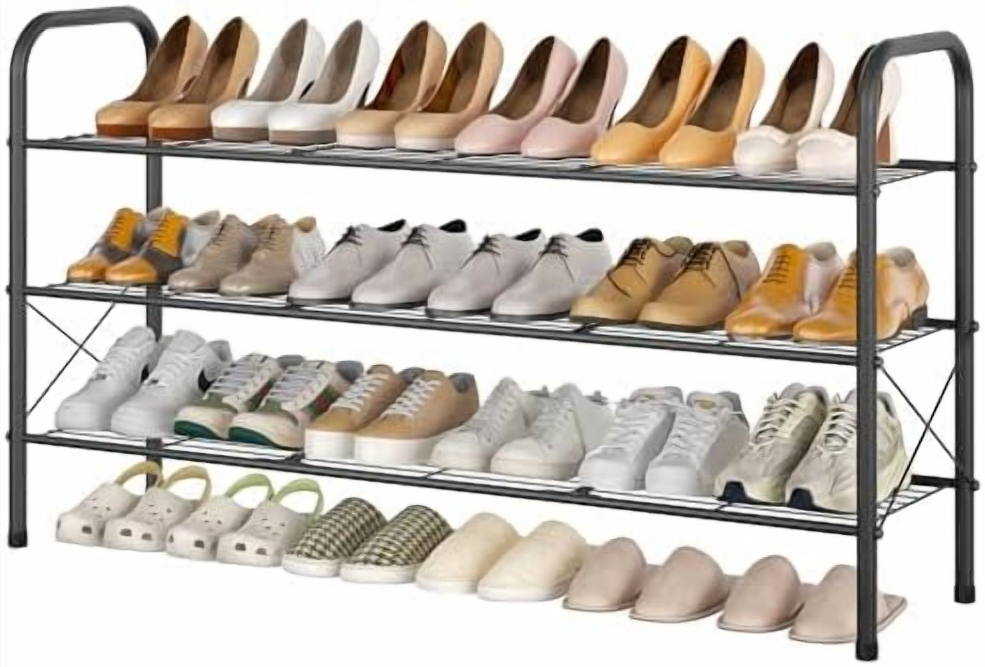 All Style Shoe Racks 3 Tier Mesh Style Shoe Rack, Entryway Shoe Shelf, Shoe Storage ...
