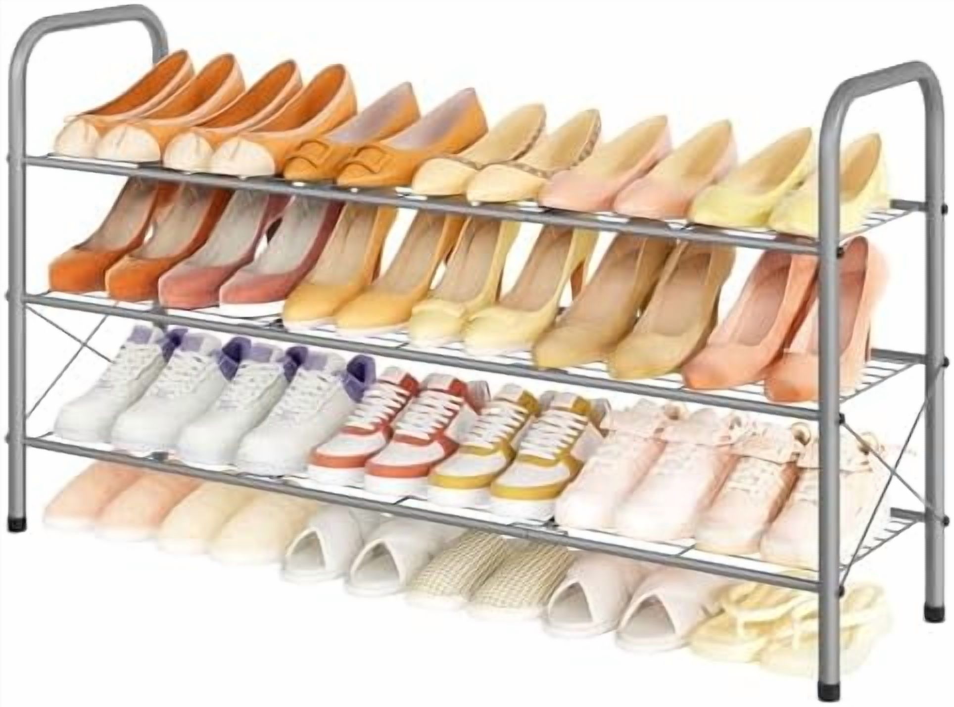 All Style Shoe Racks 3 Tier Mesh Style Shoe Rack, Entryway Shoe Shelf, Shoe Storage ...