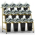 thumbnail image 1 of 3-Tier Metal Flower Display with Rolling Wheels, for Schools, Laboratories and Wedding Decor in Workshops, 1 of 8