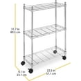 thumbnail image 1 of 3 Tier Metal Shelving Unit with Wheels, Heavy Duty Storage Shelves, 400 lbs per Shelf,, 1 of 3