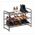 thumbnail image 1 of 3-Tier Metal Shoe Rack,Stackable and Adjustable Shoe Shelf for Closet Bedroom Entryway (Bronze), 1 of 6