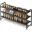 3-Tier Large Metal Shoe Rack Shelf, Sturdy Heavy Duty Stackable Storage ...