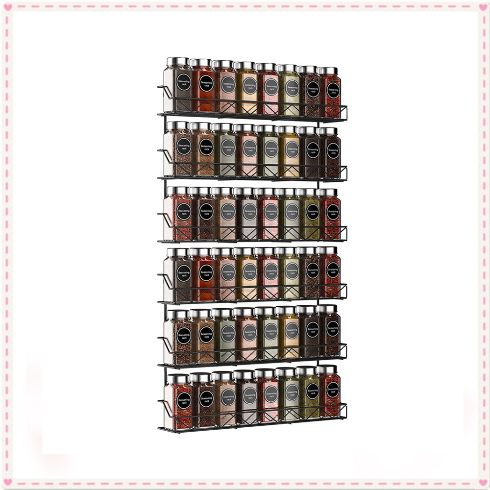 Auledio 2 Pack 3 Tier Spice Storage Rack Wall-Mount Spice Seasoning ...