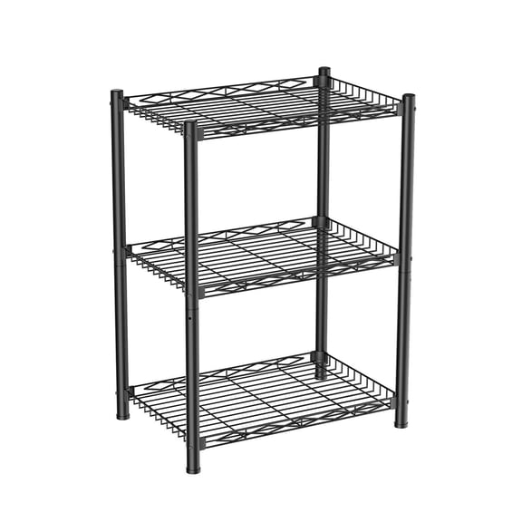 3-Tier Metal Storage Rack, Wire Shelving Unit (30" H x 11.8" W x 16.6" L)