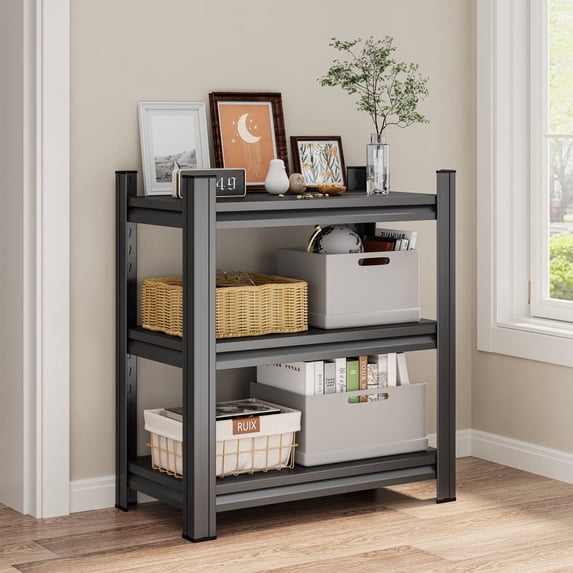 3-Tier Metal Storage Rack with 3 Width Options | Adjustable Shelving Unit for Home & Commercial Use