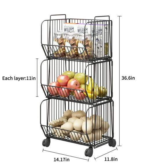 Wire Basket On Wheels