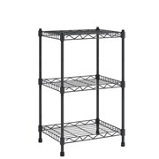 Takira 3 Tier Shelf,Adjustable Metal Standing Wire Rack for Home Bathroom,Kitchen and Pantry,Black.