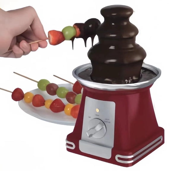 3-Tier Mini Chocolate Fountain Machine, 110V Electric Stainless Steel Chocolate Melting Tower for Home Parties, Family Gatherings and DIY Dessert Dipping - 65W US Plug