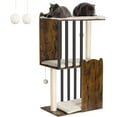 3Tier Modern Cat Tree Tower Condo, Cat Scratch Posts for Indoor Cats, Big Plate, Two Full Sisal