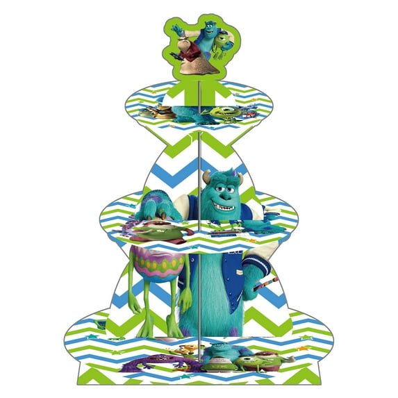 3-Tier Monster Inc Party Cupcake Stand Birthday Party Cakestand Monster Inc Cake Stand for Party Decorations Supplies