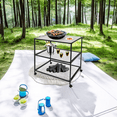 thumbnail image 1 of 3 Tier Movable Dining Cart Outdoor BBQ Food Prep Table Kitchen Serving Table Stainless 31.49*24.02*33.46in, 1 of 20