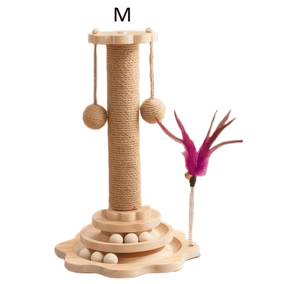 3-Tier Multi-Level Cat Tower with Sisal Scratching Post – 19.7in Sisal ...