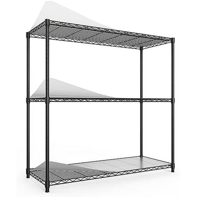 3 Tier NSF Metal Wire Shelving Unit 1050lbs Capacity Heavy Duty