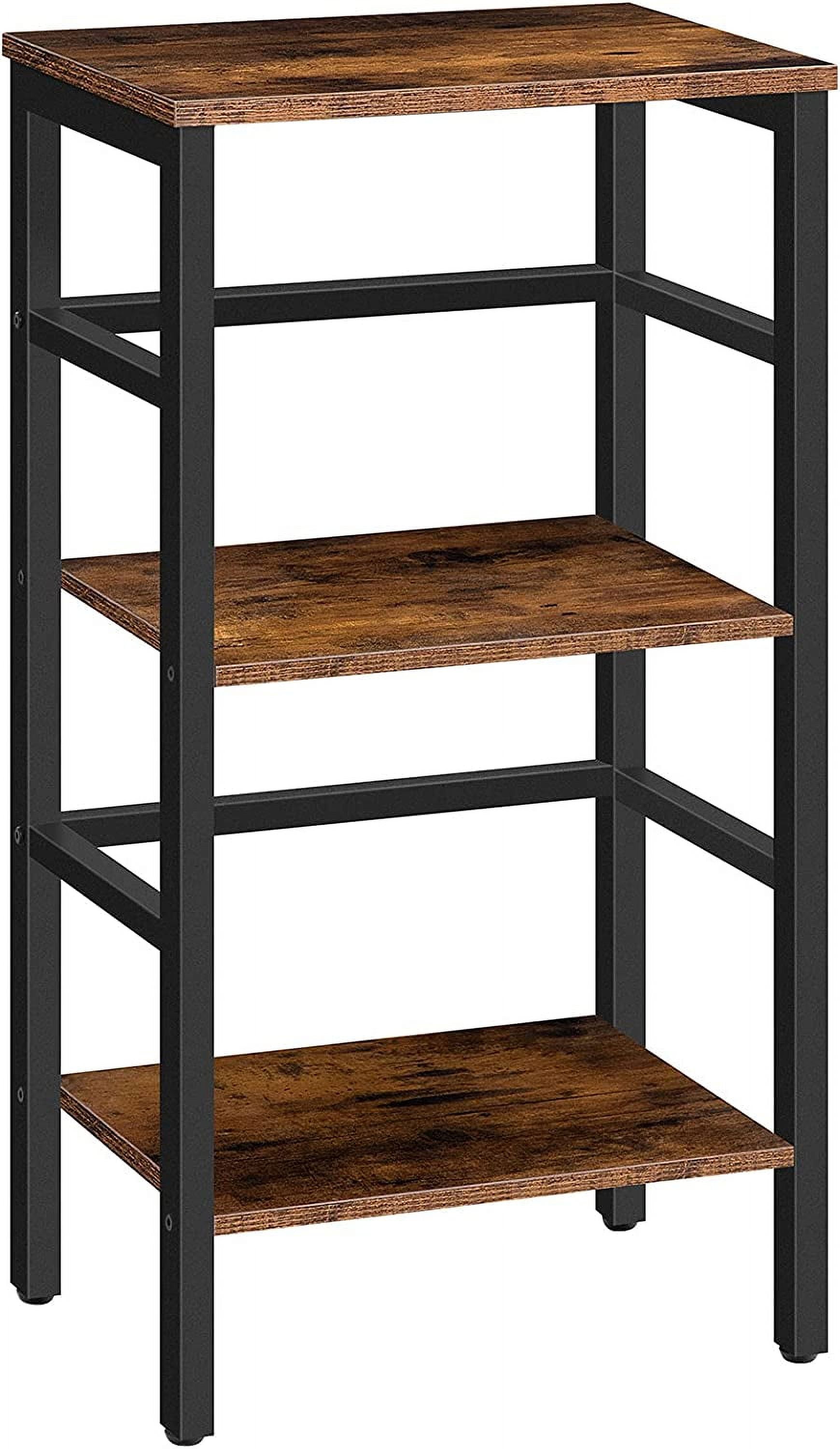3 Tier Narrow Bookshelf, Skinny Book Shelf, Record Storage Rack with ...