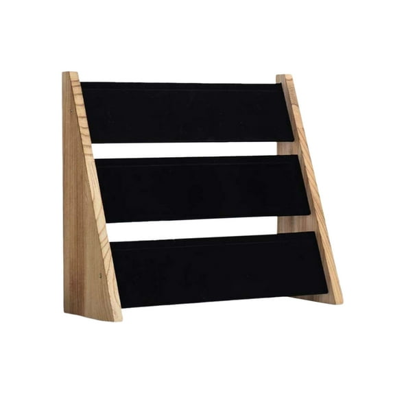 3 Tier Necklace Display Stand for Vendors Wooden Jewelry Display Organizer Holder for Selling Necklaces Bracelets Earrings Craft Show Booth Retail Store Jewelry Storage Rack Props