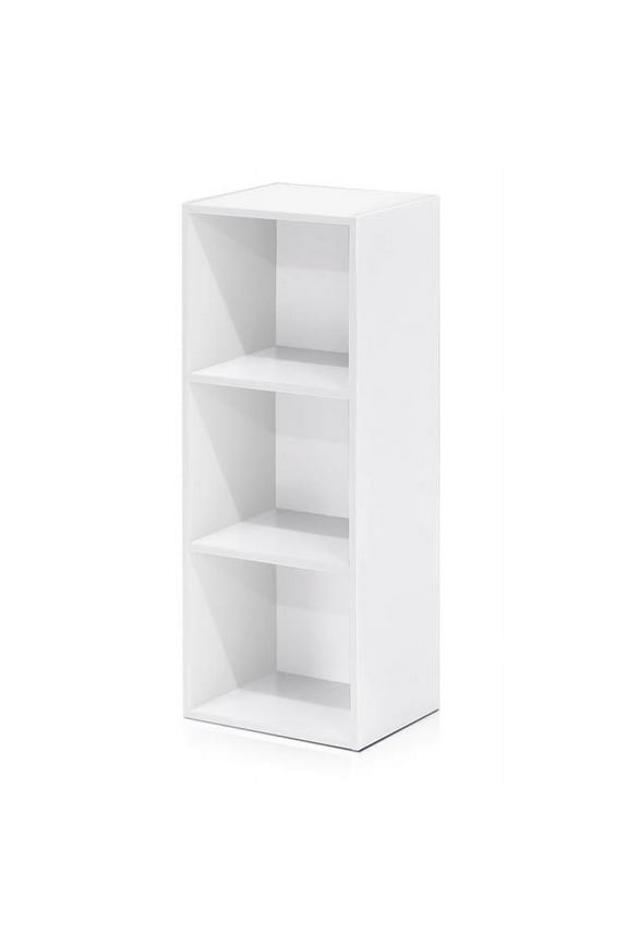3-Tier Open Shelf Bookcase, White