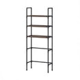 thumbnail image 1 of 3 Tier Over The Toilet Storage Rack, 61 In Freestanding Bathroom Organizer Shelf for Towels Toiletries, Black, 1 of 7