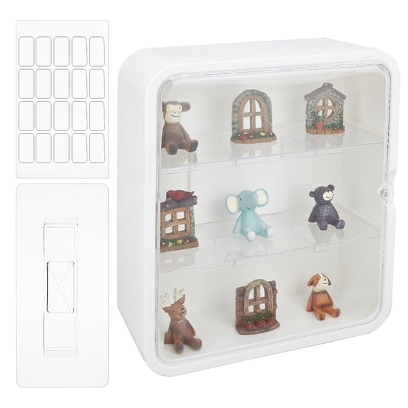 3-Tier PET Minifigures Display Case Dustproof Dolls Display Box for ...