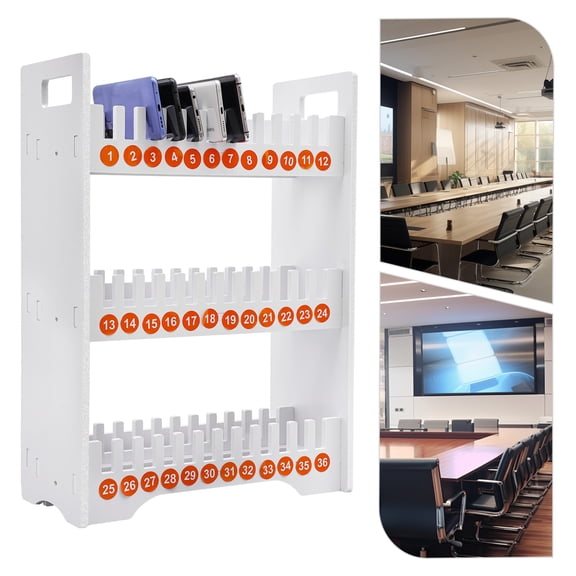 3-Tier PVC Cell Phone Holder, 36 Slots Multiple Cell Phone Stand Rack Storage Organizer, Mobile Phone Holder