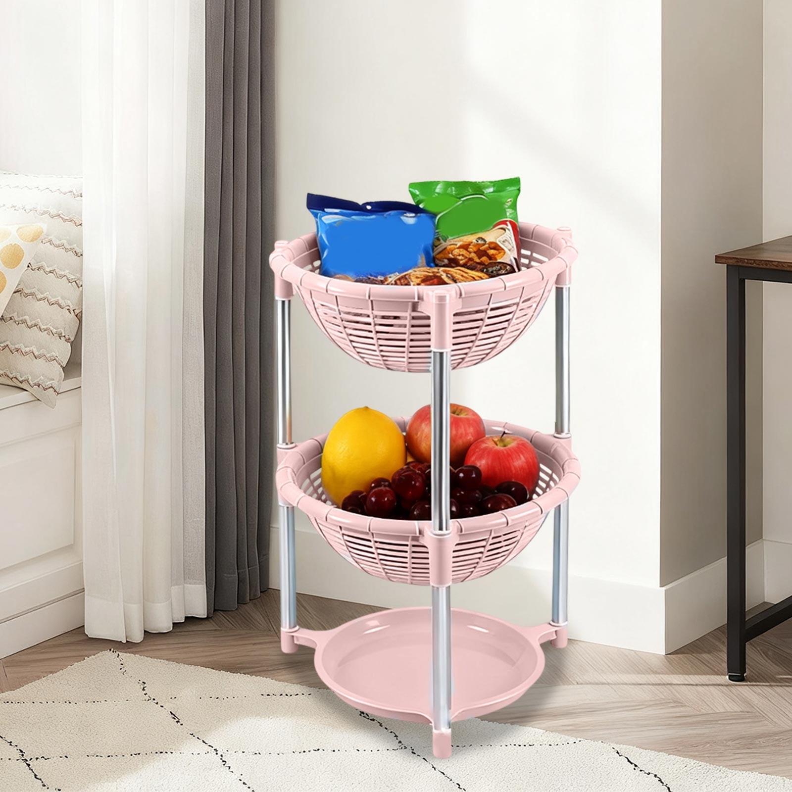 3-Tier Pantry Floor Organizer, Stackable Pantry Storage Cart, Pantry ...