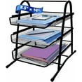 thumbnail image 1 of Performore 3-Tier Stackable Paper Tray Organizer for Desk - Black Metal File Rack for Legal-Size Paper (14"x8.5"), Document Holder & Desktop Storage for Office, Home, or School Organization, 1 of 7