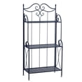 thumbnail image 1 of 3-Tier Plant Stand Rack, Tall Metal Book Holder Organizer Shelf, Elegant Scrollwork Freestanding Potted Plants Display Storage Rack for Indoor and Outdoor, Home Decor, 1 of 9