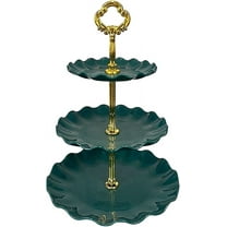 3 Tier Plastic Cake Stand Wedding, Fruit Plate Tray, Cakes Candy Display Tower Cookie Tray Rack Modern Dessert Cupcake Stand Serving Stand for Tea Party, Wedding and Birthday