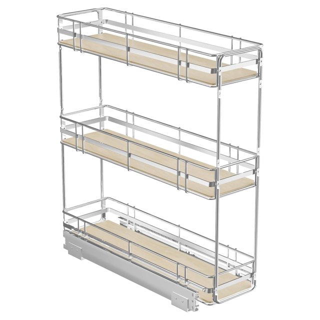 3Tier Pull Out Organizer Spice Rack for Narrow 7" W x