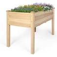 3 Tier Raised Garden Bed, Outdoor Wood Elevated Garden Bed Kit Planter