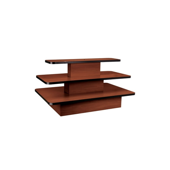 3-Tier Rectangle Cherry Table (Cherry Melamine Finish) - Assembly Required