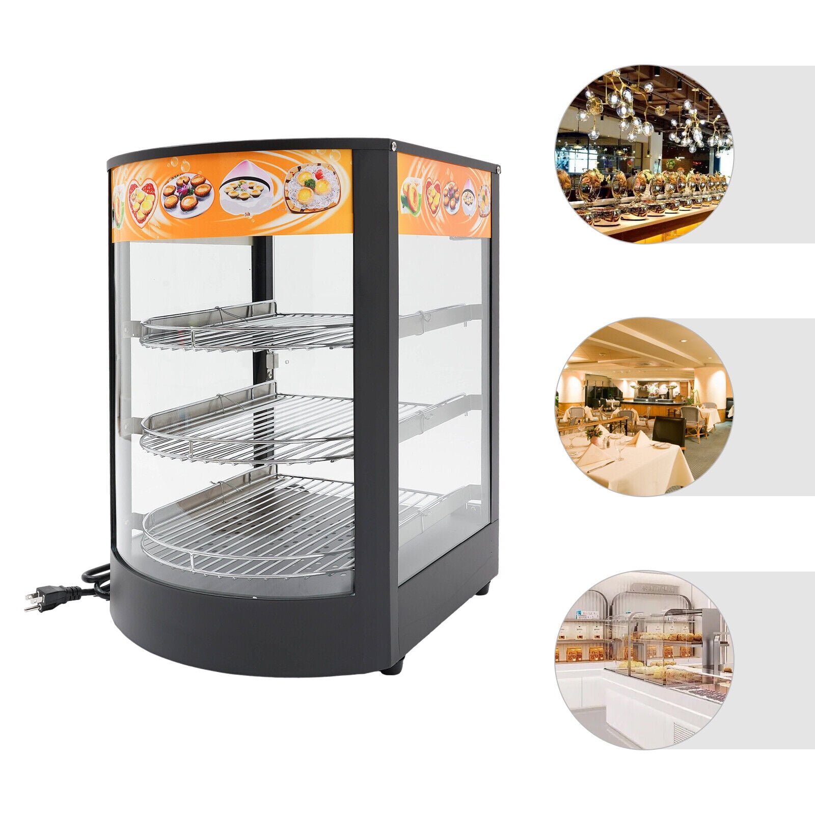3Tier Removable Food Warmer Countertop Warming Pizza Hot