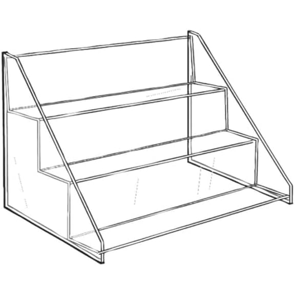 3 Tier Retail Display Shelf, 15 x 7 x 10, 46824$$Furniture