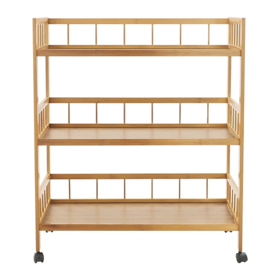 3 Tier Rolling Cart, Serving Storage Cart, 3 Tier Storage Cart with Universal Wheels, Storage Organizer Utility Cart for Living Room/Kitchen (27.5*11.8*32.3in)