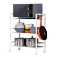 thumbnail image 1 of 3-Tier Rolling Serving Shelf Rack Utility Storage Kitchen Island Cart White, 1 of 5