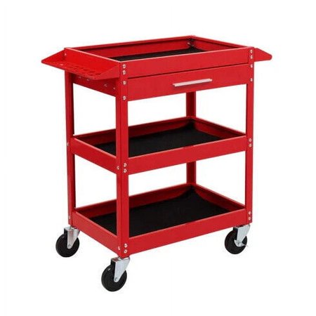 3 Tier Rolling Tool Cart 330 LBS Capacity Heavy Duty Utility Cart Tool Organizer