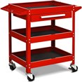 3 Tier Rolling Tool Cart 330 LBS Capacity Heavy Duty Utility Cart Tool
