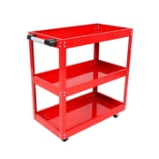 3 Tier Rolling Tool Cart Mechanic Tool Cart with Lockable Wheels 330LB Capacity