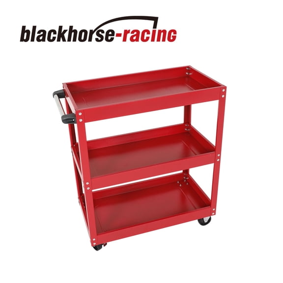 3 Tier Rolling Tool Cart Mechanic Tool Cart with Lockable Wheels 330LB Capacity