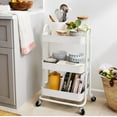 thumbnail image 1 of 3-Tier Rolling Utility or Kitchen Cart - White, 1 of 5