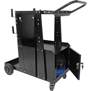 3-Tier Rolling Welding Cart with Lockable Cabinet Upgraded Wheels Tank Storage 220 lbs Capacity for MIG Welder Plasma Cutter With Cabinet