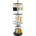 thumbnail image 1 of 3-Tier Rotatable Round Garment Rack Underwear Display Stands Round Clothing Rack Boutique Clothing Rack Black Retail Clothing Rack for Underwear Shorts Scarf, 1 of 18