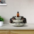 thumbnail image 1 of 3-Tier Rotating Essential Oil Organizer Rack, Rustic Gray-Green Wood Storage for Up to 36 Bottles - Spinning Countertop Display for Nail Polish & Perfume, 1 of 6