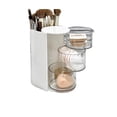 thumbnail image 1 of 3-Tier Rotating Makeup Organizer Dustproof Beauty Blender Storage Box for Vanity Cosmetic Case for Makeup Sponges Lipsticks and Brushes White, 1 of 3