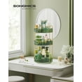 thumbnail image 1 of 3-Tier Rotating Makeup Organizer, Round Countertop Lazy Susan with Customizable Shelves, for Vanity Bathroom Kitchen, Pale Green, 1 of 6