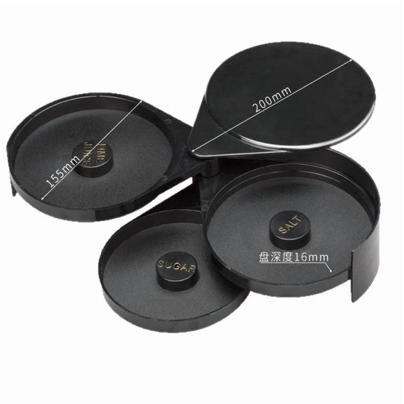 3 Tier Rotating Salt Rimmer Box Mixing Salt Sugar Rim Box For Juice Cocktail Seasoning Rimmers Bartender Tool Bar Accessories