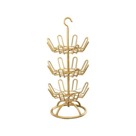 3 Tier Rotating Shoe Drying Rack, 37.8 Inch Height Stable Frame Multi Angle Placement, Vertical Space Saving Footwear Organizer for balcony drying, courtyard storage and daily shoe finishing